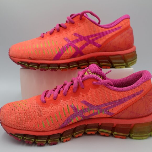 Asics Gel-Quantum 360 Women's Size 7.5 Running Shoes Flash Coral Pink Glow - Picture 2 of 11